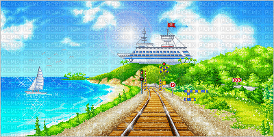 kawaii pixel art background - Darmowy animowany GIF