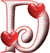 Kaz_Creations Alphabets With Heart Pink Colours Letter D - GIF animasi gratis