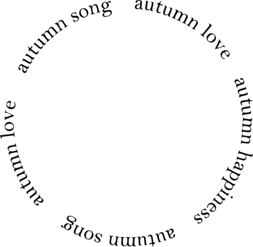 Love Song Circle Frame Autumn Text - Bogusia - zdarma png
