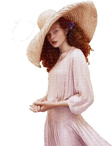 kvinna-woman-hatt - Free animated GIF