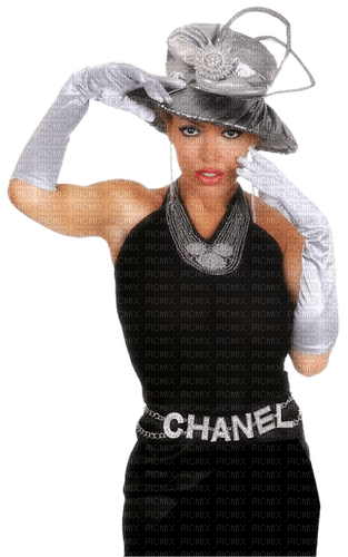 Chanel Woman Black White - Bogusia - zadarmo png