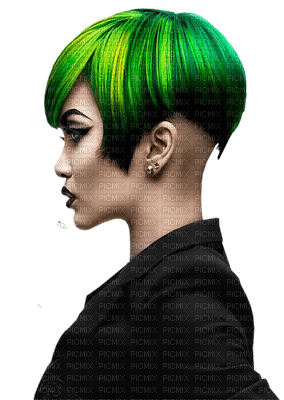 Woman Black Green Yellow  - Bogusia - безплатен png