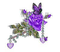 purple rose with diamonds2 - Nemokamas animacinis gif