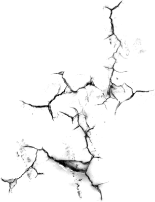 crack cracks riss risse fissure fissures black deco tube overlay effect effet - 無料png