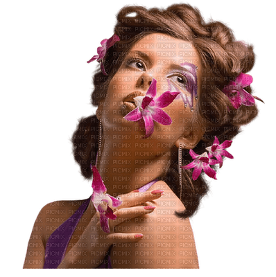 Woman  Violet Pink Brown - Bogusia - gratis png