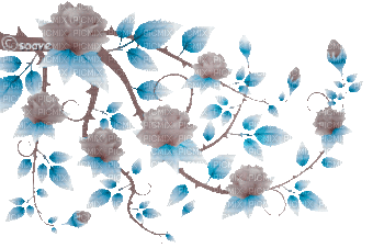 soave deco branch animated flowers rose spring - GIF animado gratis