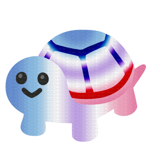 Bigender turtle emoji - png gratis