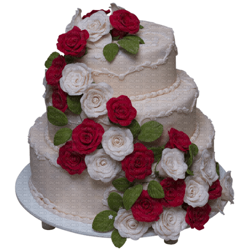 Red White Wedding Cake - png gratis
