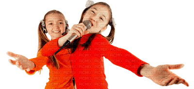 Kaz_Creations  Baby Enfant Child Girl Singing Friends - PNG gratuit