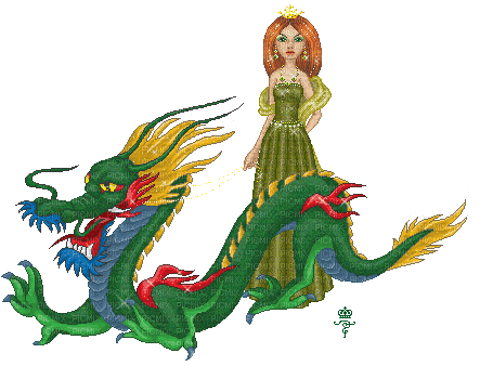 doll princess drachen dragon - Бесплатный анимированный гифка