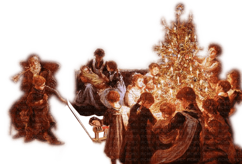 Rena Vintage Christmas Weihnachten Familie Family - δωρεάν png