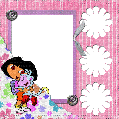 Kaz_Creations Cartoons Dora The Explorer Frame - Nemokamas animacinis gif