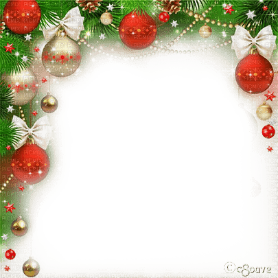 soave frame  christmas winter ball branch red - zdarma png