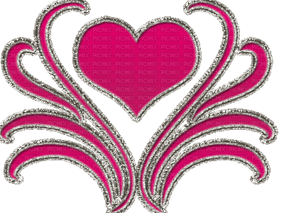 Kaz_Creations Pink Heart Deco - Zdarma animovaný GIF