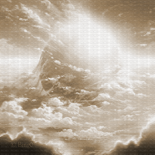 Y.A.M._Fantasy Sky clouds background sepia - 無料のアニメーション GIF