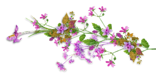 purple flowers deco - PNG gratuit