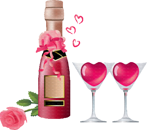 Pink Champagne - Free animated GIF