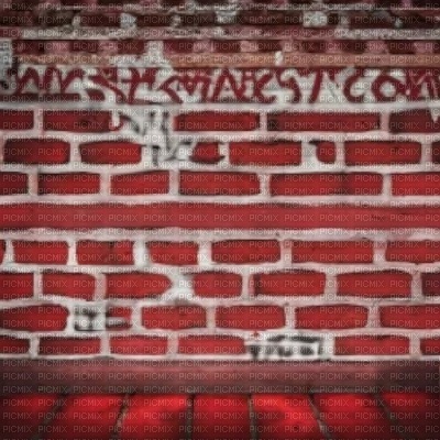 Red Brick Wall with Graffiti - gratis png