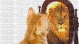chat et lion - PNG gratuit
