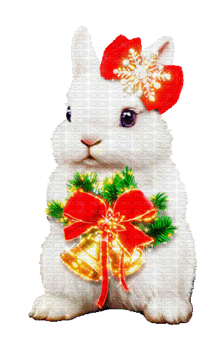 christmas hare by nataliplus - GIF animado grátis
