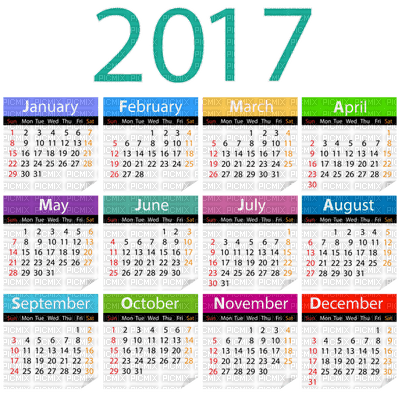 Kaz_Creations Calendar 2017 - 免费PNG