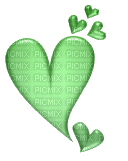 Kaz_Creations Green Heart Deco Love - GIF animé gratuit