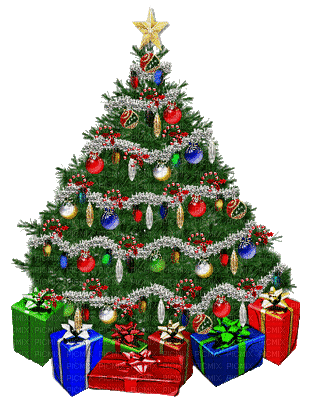 Kaz_Creations Deco Christmas Tree Animated - Besplatni animirani GIF