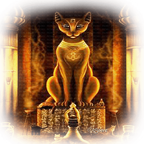 soave background transparent egypt cat brown gold - PNG gratuit