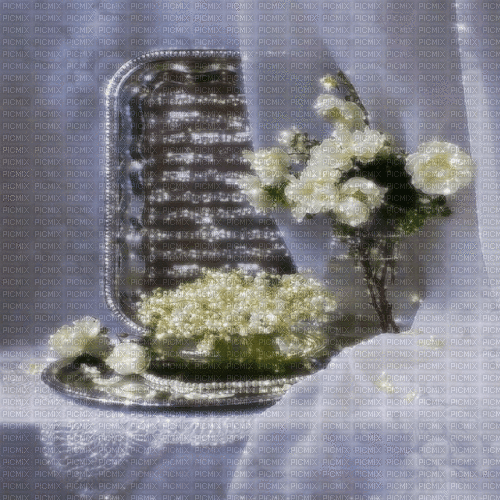 vintage flower fleur blumen - GIF animé gratuit