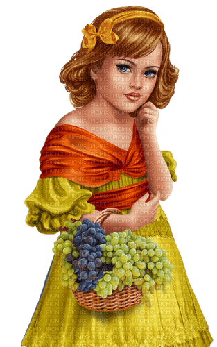 Girl. Children. Grapes. Leila - ilmainen png
