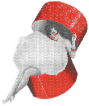 soave woman vintage pin up valentine - Free PNG