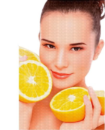 Kaz_Creations Woman-Femme-Fruit-Oranges - png ฟรี