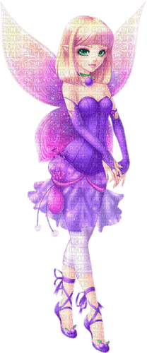 purple pink anime fairy - PNG gratuit