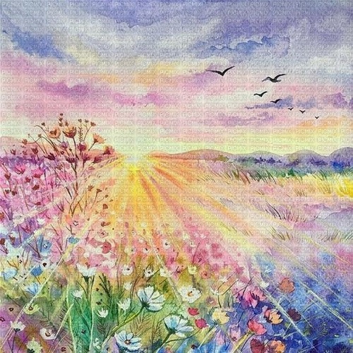 pastel landscape background - zdarma png