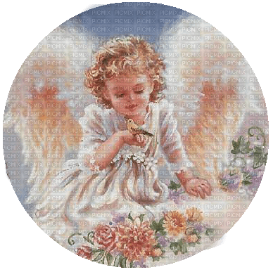 Angel Child Girl Seated - Free PNG