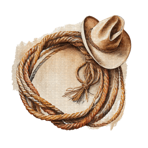 Cowgirl Cowboy Hat Lasso - kostenlos png