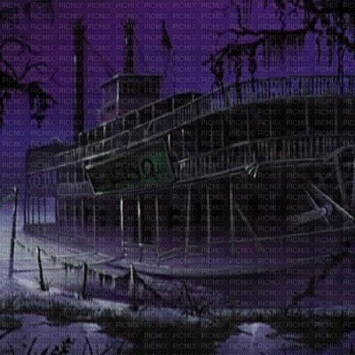 Purple Haunted Boat Background - png grátis