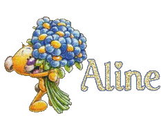 First name Aline - GIF animado grátis