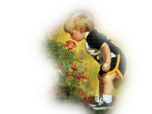 loly33 enfant vintage fleur - PNG gratuit