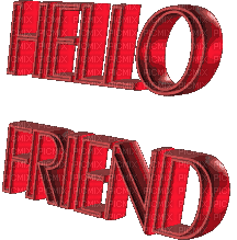 dekoracija Melly Hello Friend - Ilmainen animoitu GIF