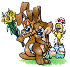 Kaz_Creations Easter Deco Bunnies - zadarmo png