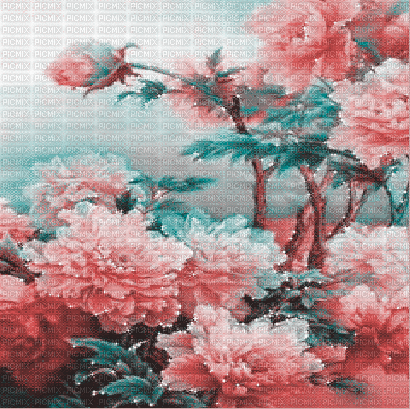 soave background animated vintage pink teal - 免费动画 GIF