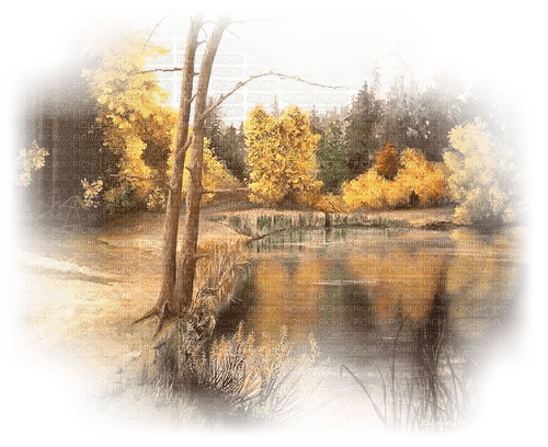 Осенний пейзаж - бесплатно png
