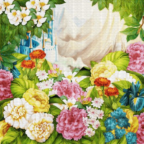 flowers background by nataliplus - png ฟรี