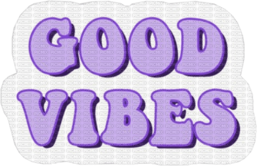 good vibes text - PNG gratuit