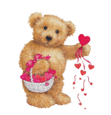 Kaz_Creations Deco Valentine Heart Love Teddy Bear - darmowe png