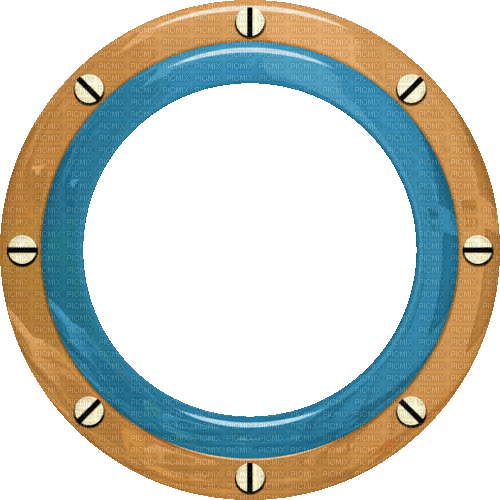Frame. Circle. Blue. Brown. Window. Leila - GIF animado grátis