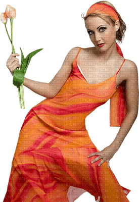Kaz_Creations Woman Femme Orange - png gratuito