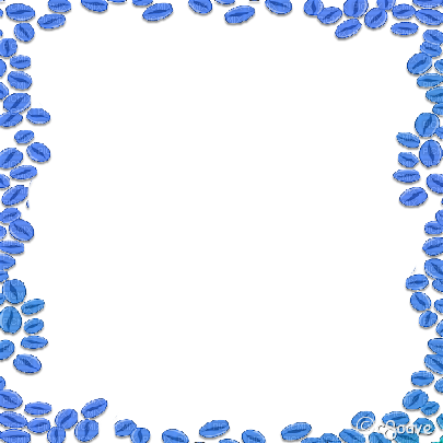 soave deco frame coffee blue - kostenlos png