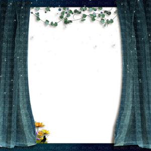 curtain with vine - ücretsiz png